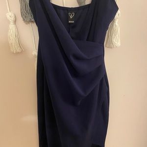 Navy Bodycon Dress with Thin Straps